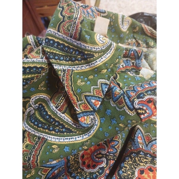 Vintage Minnesota Woolen Size 10 Green Paisley Dress Mod 60s Collared - Picture 8 of 8